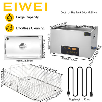 EIWEI 30L Ultrasonic Cleaner of Dual Frequency with Degas Function (CD-E30)